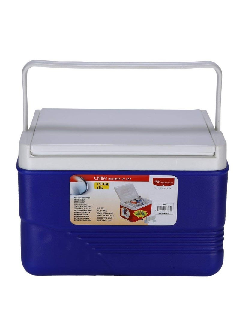 6-Litre Ice Box Thermo insulated Picnic Cool Box-Thermo Keeper Container Expanded Cooler Fishing Ice Box-Orange,Blue,Red