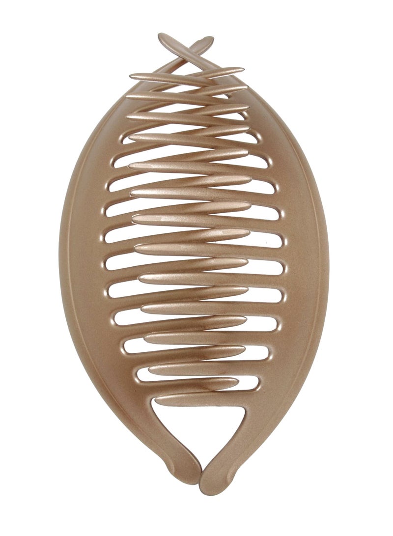 2-Piece Belle Larger Interlocking Comb Set Matte Sable 1.8 x 2.8inch