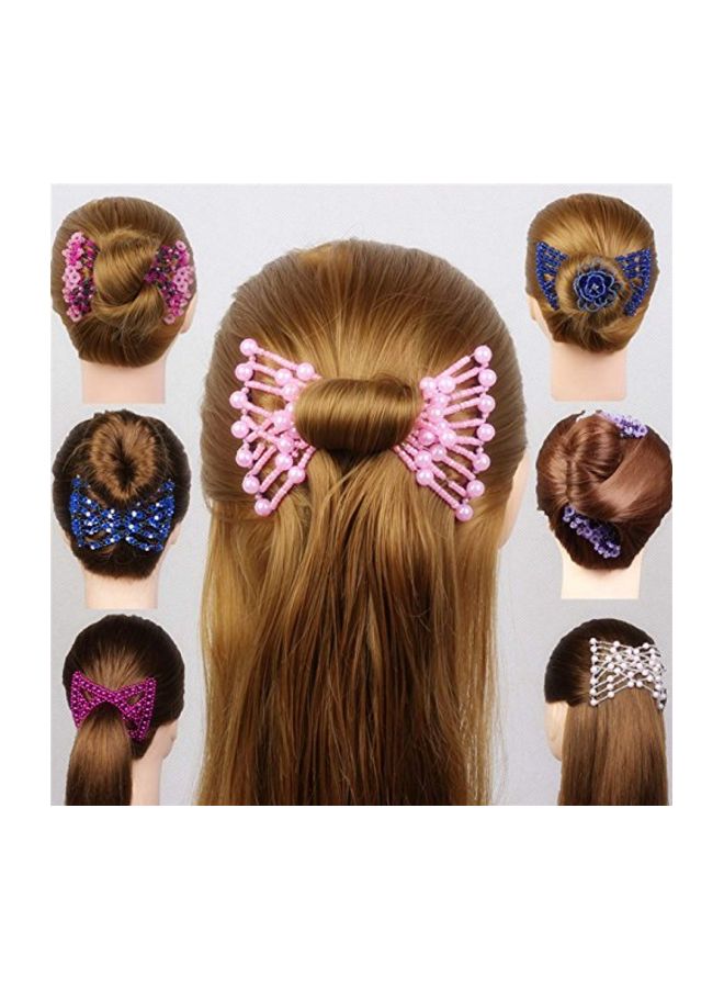 Beaded Magic Hair Comb Coffee-B