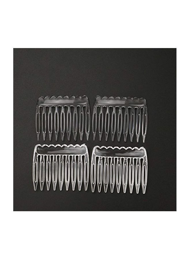 Pack Of 30 Teeth Design Hair Clips Clear