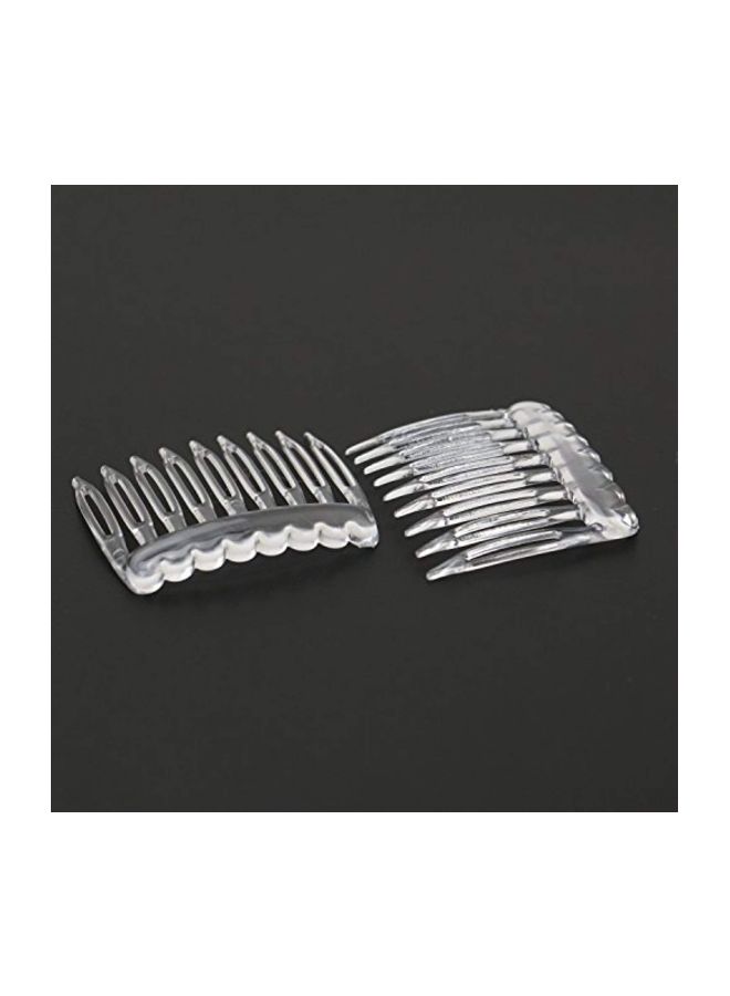 Pack Of 30 Teeth Design Hair Clips Clear