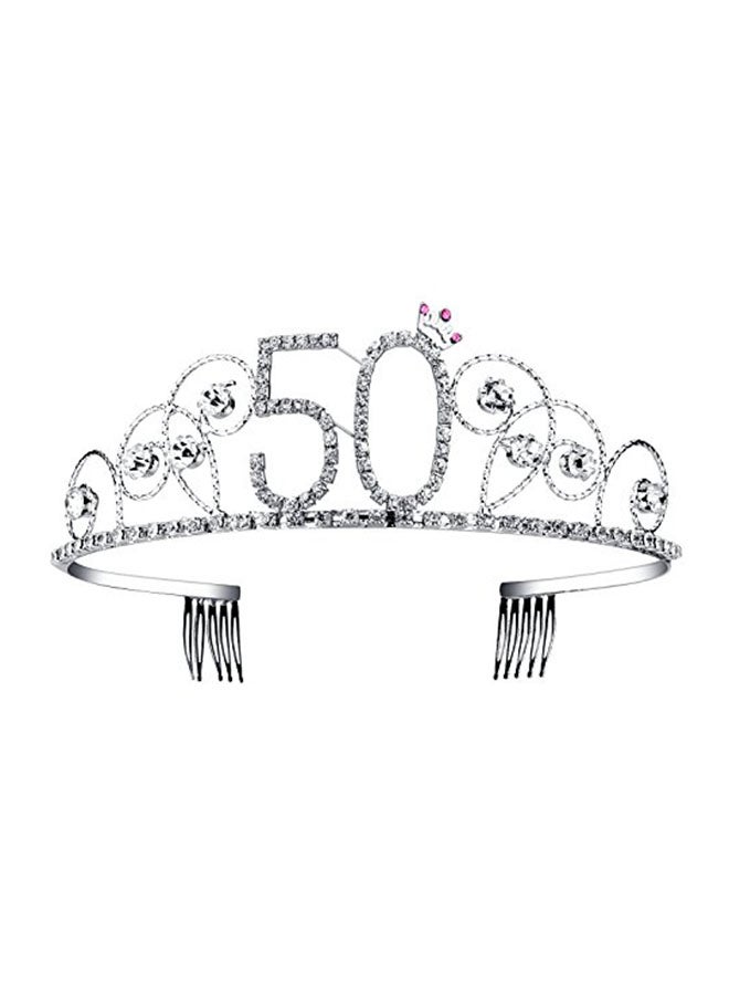 Princess Birthday Crown Hair Accessories Silver