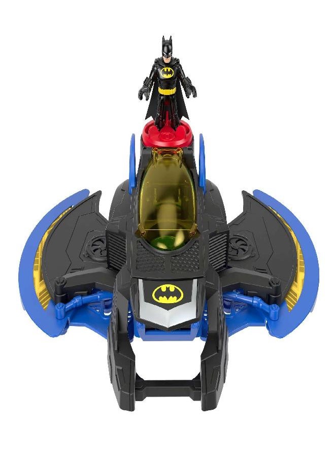 Imaginext DC Super Friends Batman Toy Plane, Batwing with Poseable Figure and 4 Accessories for Preschool Pretend Play [Amazon Exclusive]