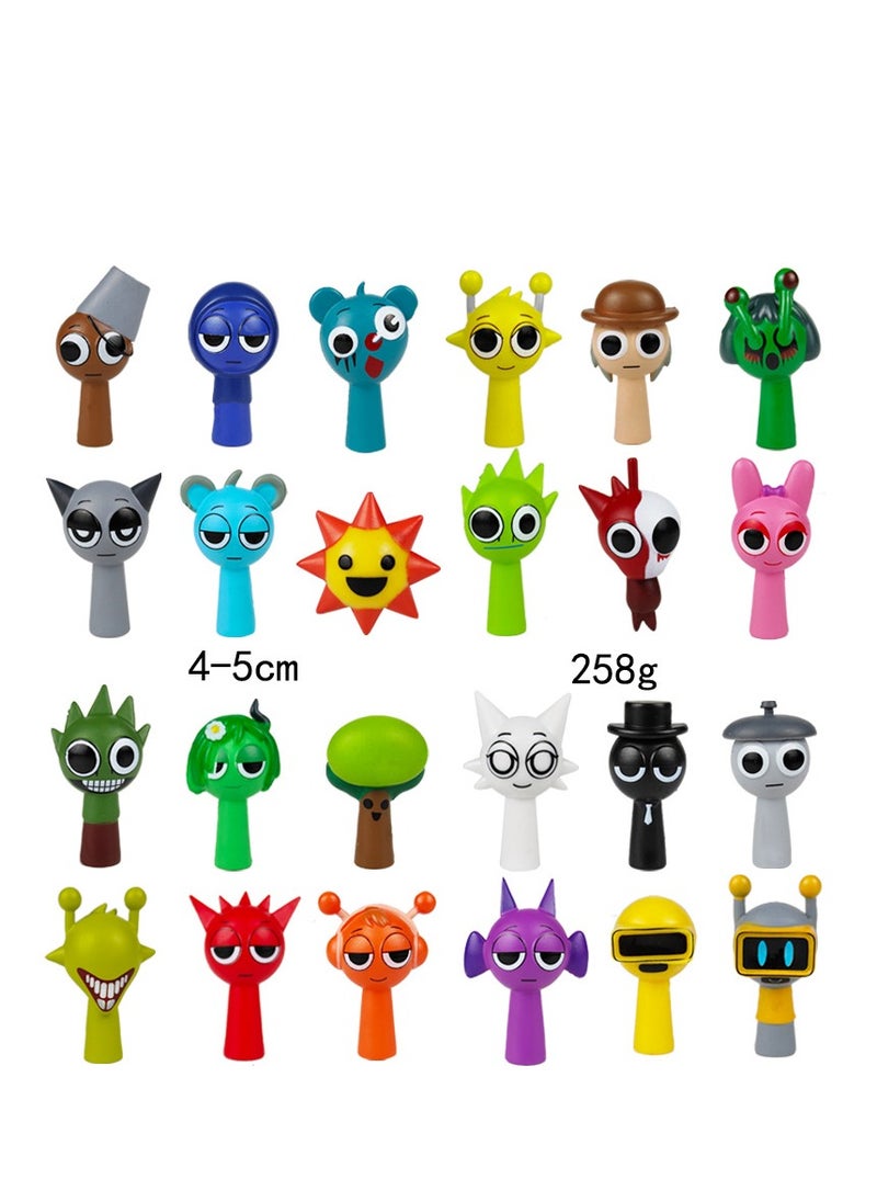 24 Piece Sprunki  Figures The Sprunki  Action Figure Toys For Fans Sprunki Series Figures Model Birthday Cake Toppers