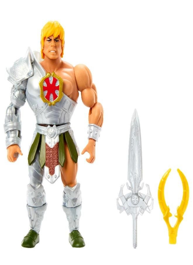 Masters of the Universe Origins Action Figure & Accessory, Rise of Snake Men Armor He-Man & Mini Comic Book, 5.5 Inch