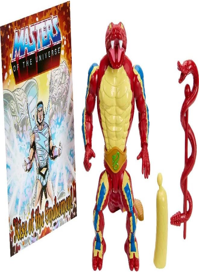 Masters of the Universe Origins Action Figure & Accessory, Rise of Snake Men Rattlor, Articulation & Mini Comic Book, 5.5 Inch