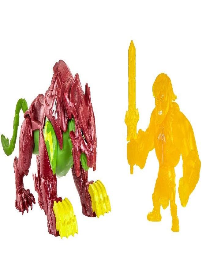 Masters of the Universe Eternia Minis Vehicle or Creature with Mini Figure, 2-in Character for Storytelling Play and Display, Gift for Motu Fans Ages 6 Years and Older,Multicolor,HDR84