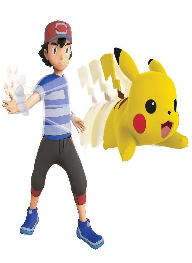 Pokemon 4.5-Inch Feature Battle Action Figure, Features Ash and Launch into Action 2-Inch Pikachu