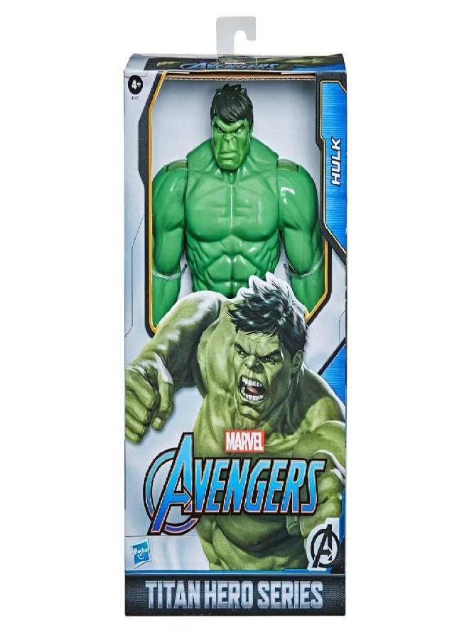 Marvel Avengers Titan Hero Series Blast Gear Deluxe Hulk Action Figure, 30-cm Toy, Inspired byMarvel Comics, for Children Aged 4 and Up,Green