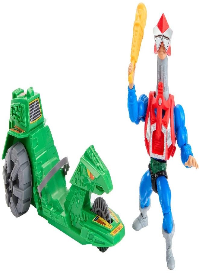 Masters of the Universe Origins Action Figure & Vehicle, Ground Ripper & Mekaneck, 80S Inspired MOTU Toy with Accessories