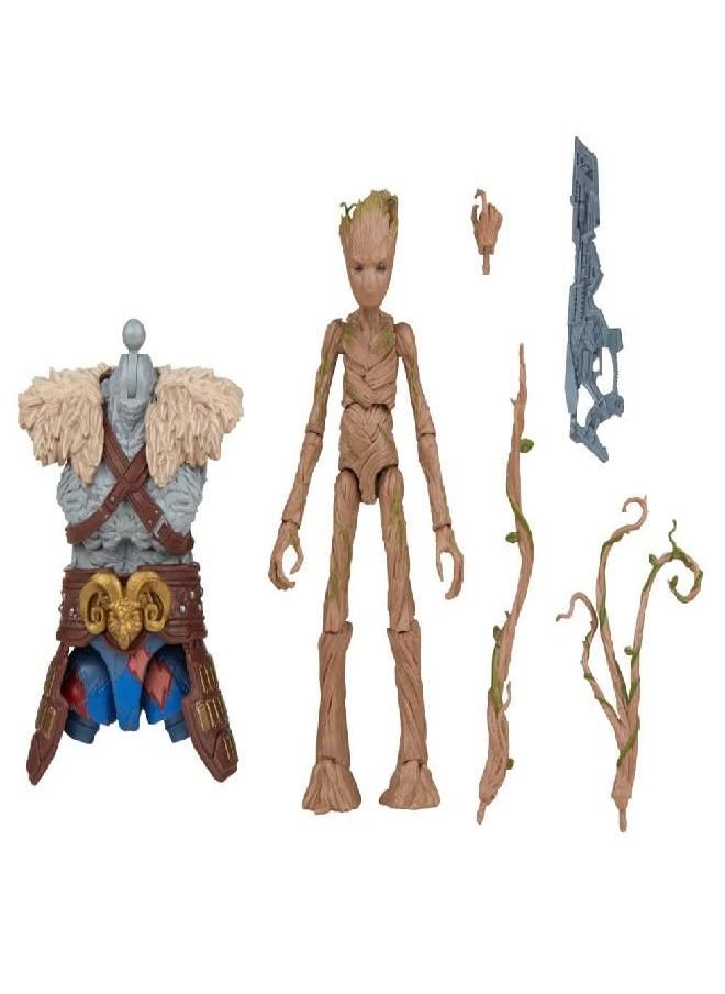 Marvel Legends Series Thor: Love and Thunder Groot Action Figure 6-inch Collectible Toy, 4 Accessories, 1 Build-A-Figure Part