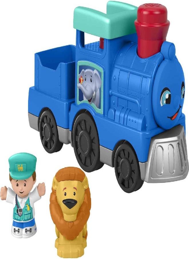 Fisher-Price Little People Toddler Toy Animal Train with Music Sounds & Phrases Plus 2 Figures for Ages 1+ Years