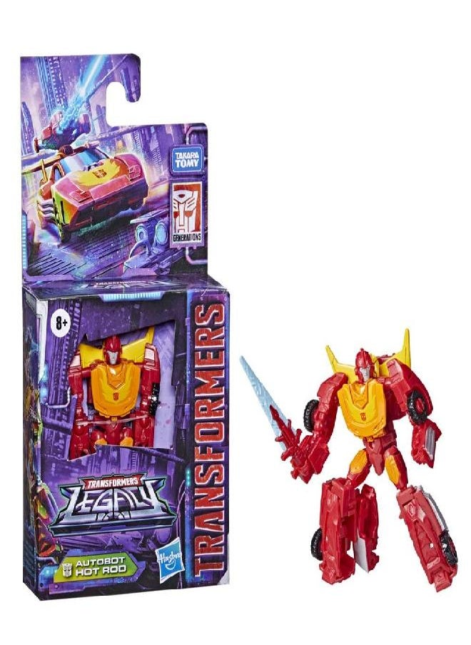 Transformers Toys Generations Legacy Core Autobot Hot Rod Action Figure - Kids Ages 8 and Up, 3.5-inch