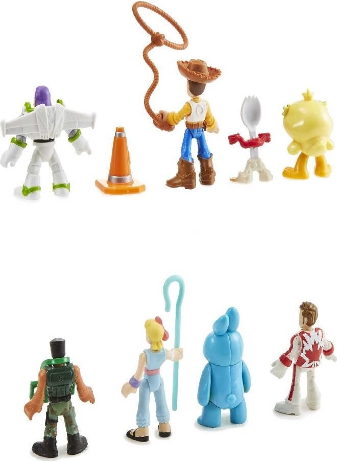 Disney Pixar Toy Story Preschool Toys Imaginext Figure Pack with Woody & Buzz Lightyear, 8 Figures & Accessories for Ages 3+ Years