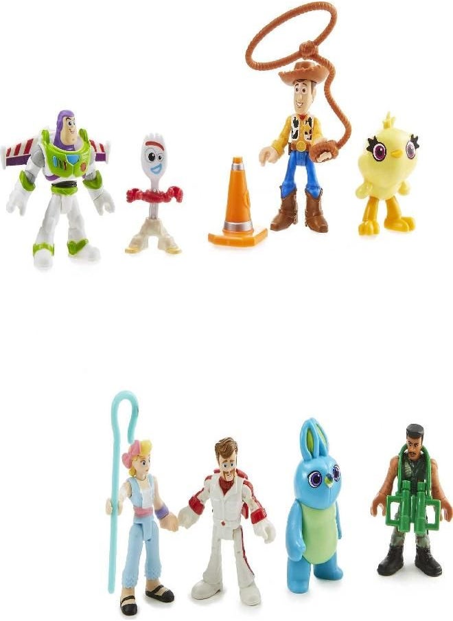 Disney Pixar Toy Story Preschool Toys Imaginext Figure Pack with Woody & Buzz Lightyear, 8 Figures & Accessories for Ages 3+ Years