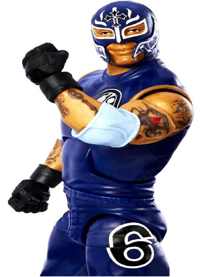 Mattel WWE Rey Mysterio SummerSlam Elite Collection Action Figure Dominik Mysterio Build-A-Figure Parts, Collectible Gift for Ages 8 Years Old & Up