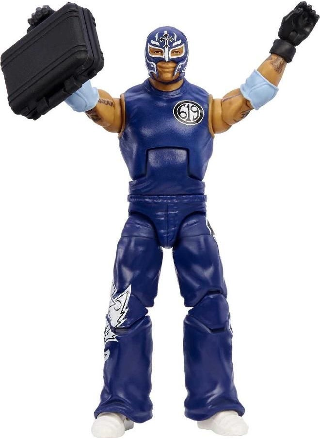 Mattel WWE Rey Mysterio SummerSlam Elite Collection Action Figure Dominik Mysterio Build-A-Figure Parts, Collectible Gift for Ages 8 Years Old & Up