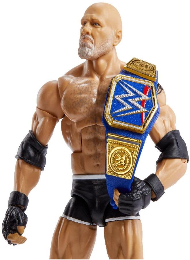 Mattel WWE Goldberg Top Picks Elite Collection Action Figure with Universal Championship, 6-inch Posable Collectible Gift for WWE Fans Ages 8 Years Old & Up