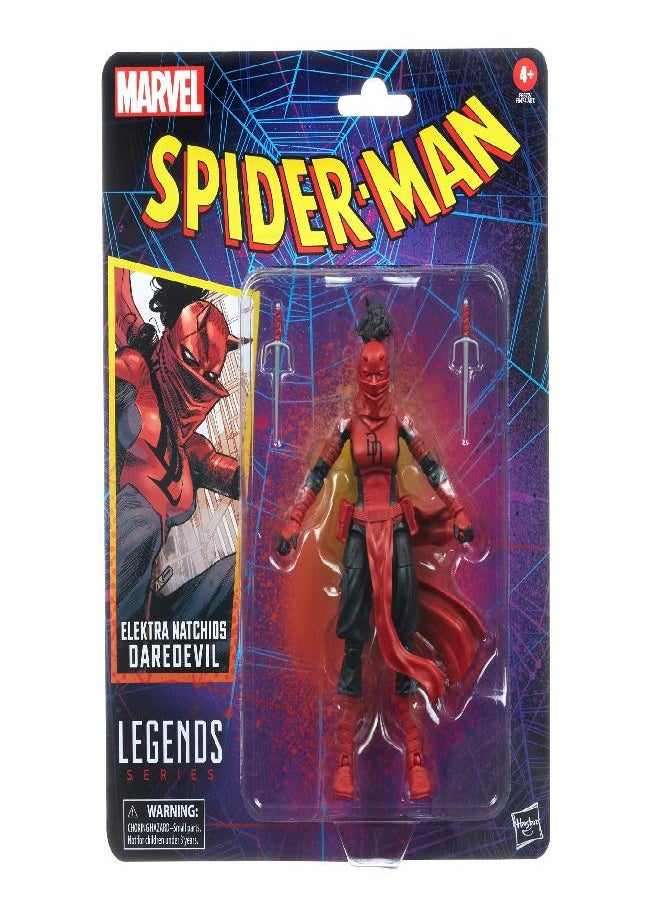 Marvel Legends Series Elektra Natchios Daredevil, Collectible 6 Inch Action Figures, 2 Accessories