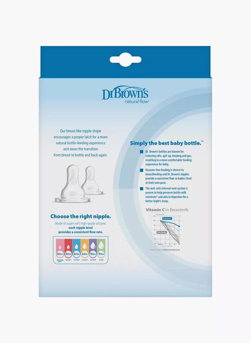 Options Plus 3-Piece Anti-Colic Natural Flow Feeding Bottles 250 ML