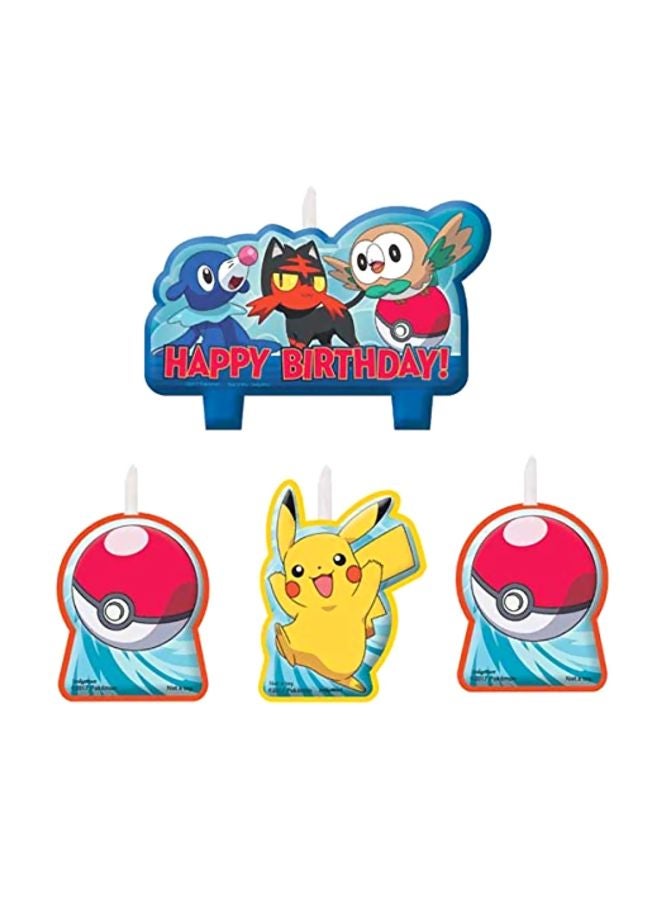 4-Piece Pokémon Birthday Candle Set 7inch