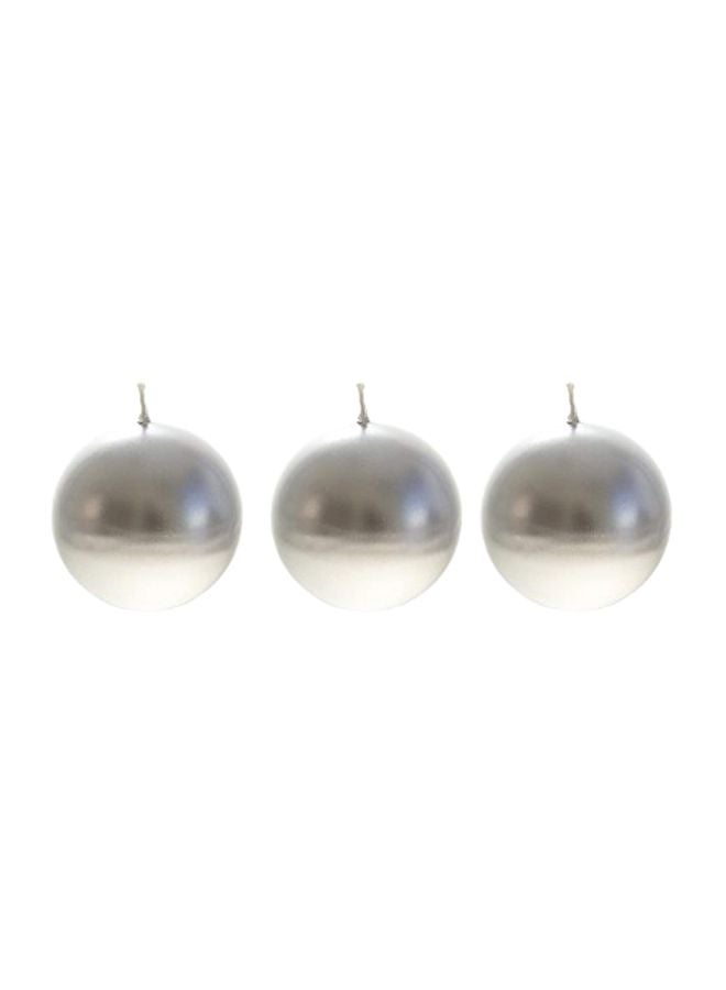 Pack Of 3 Round Ball Candle 8541839812 3inch