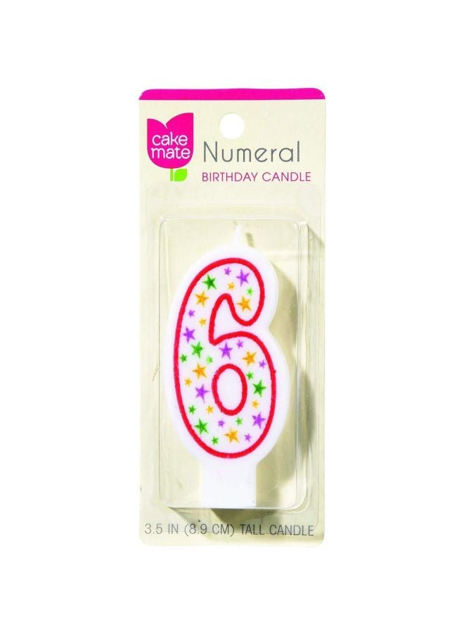 6 Number Birthday Candle 3.5inch