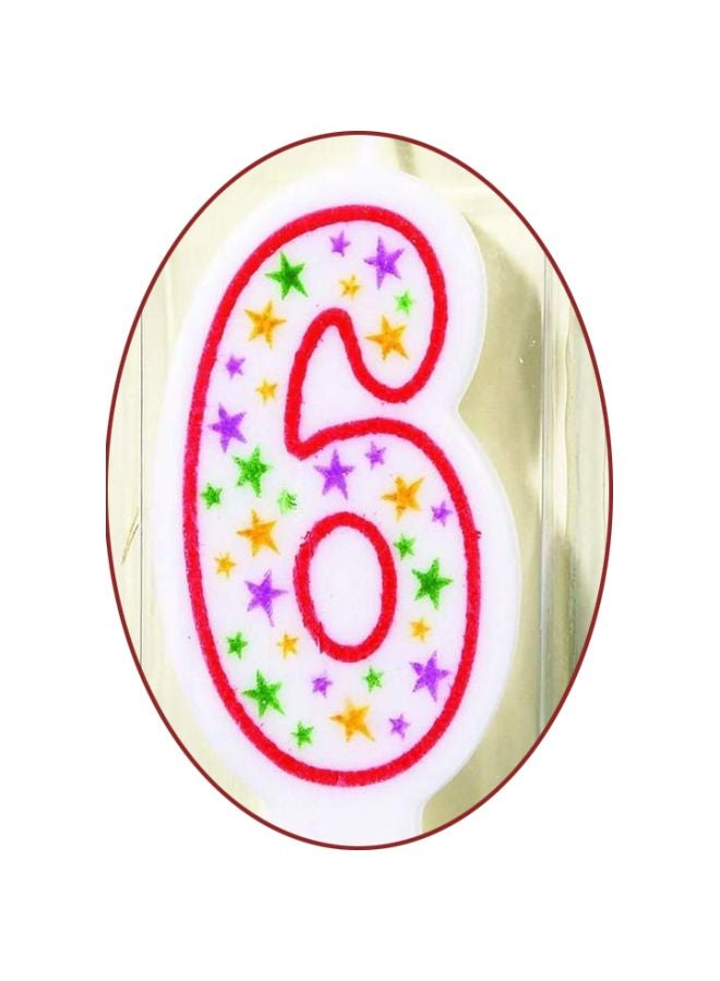 6 Number Birthday Candle 3.5inch