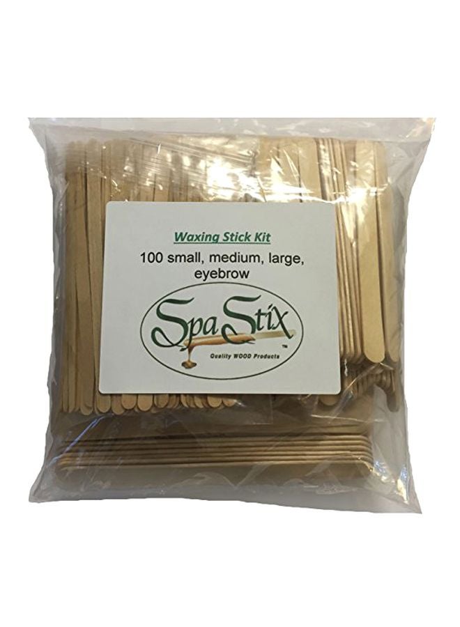 Pack Of 400 Waxing Applicator Stick Kit Beige