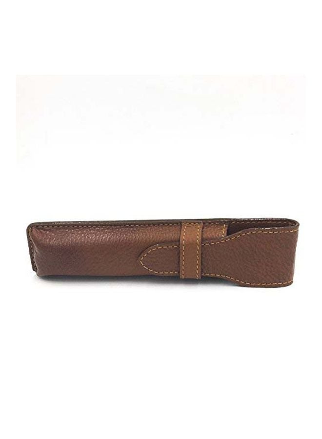 Leather Saddle Case Brown