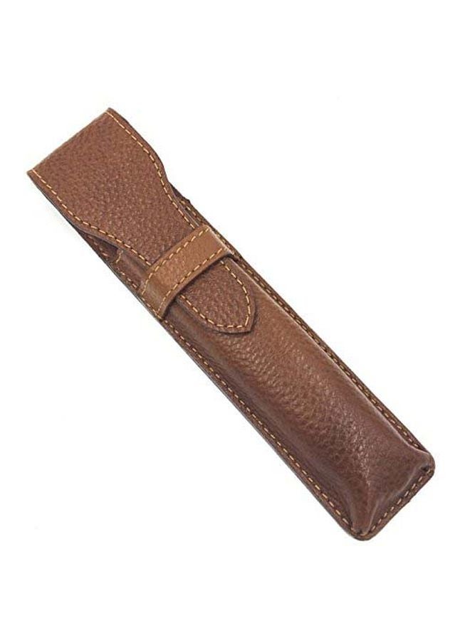 Leather Saddle Case Brown