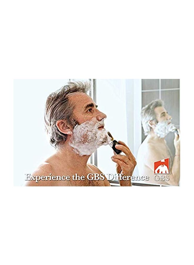 Deluxe Shaving Brush Stand Silver/Beige
