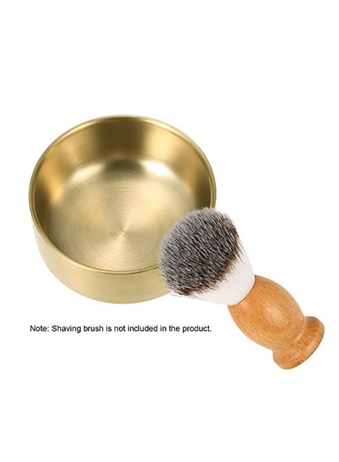 Metal Shaving Bowl Gold 0.2888X0.28X0.8978inch