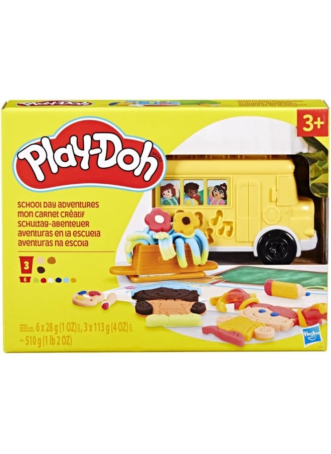 Play-Doh School Day Adventures Playset with Playmat, 15 Tools, 9 Colors, Preschool Toys for 3 Year Olds & Up