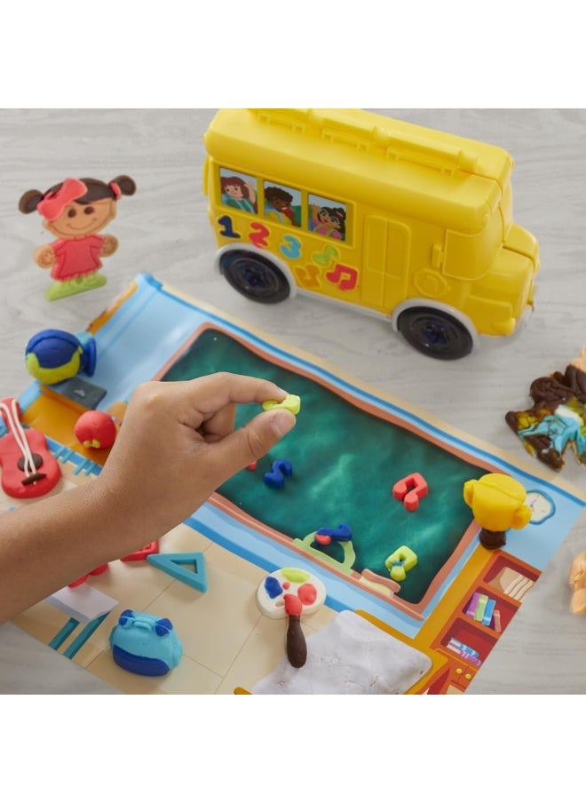 Play-Doh School Day Adventures Playset with Playmat, 15 Tools, 9 Colors, Preschool Toys for 3 Year Olds & Up