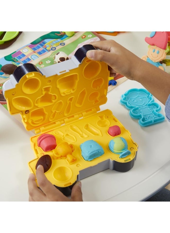 Play-Doh School Day Adventures Playset with Playmat, 15 Tools, 9 Colors, Preschool Toys for 3 Year Olds & Up