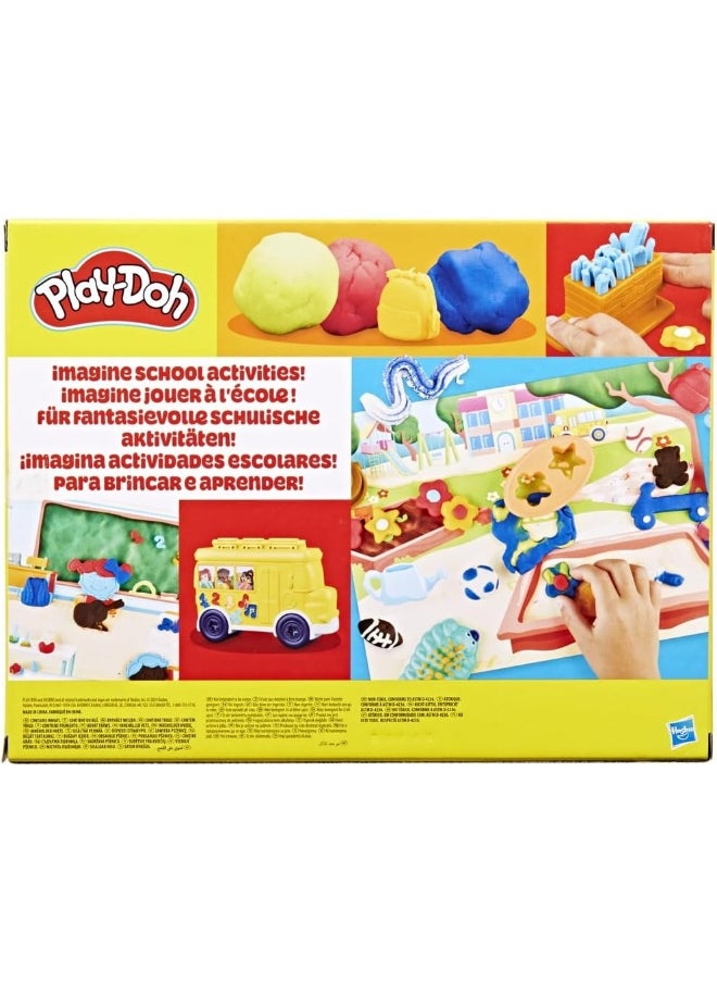 Play-Doh School Day Adventures Playset with Playmat, 15 Tools, 9 Colors, Preschool Toys for 3 Year Olds & Up