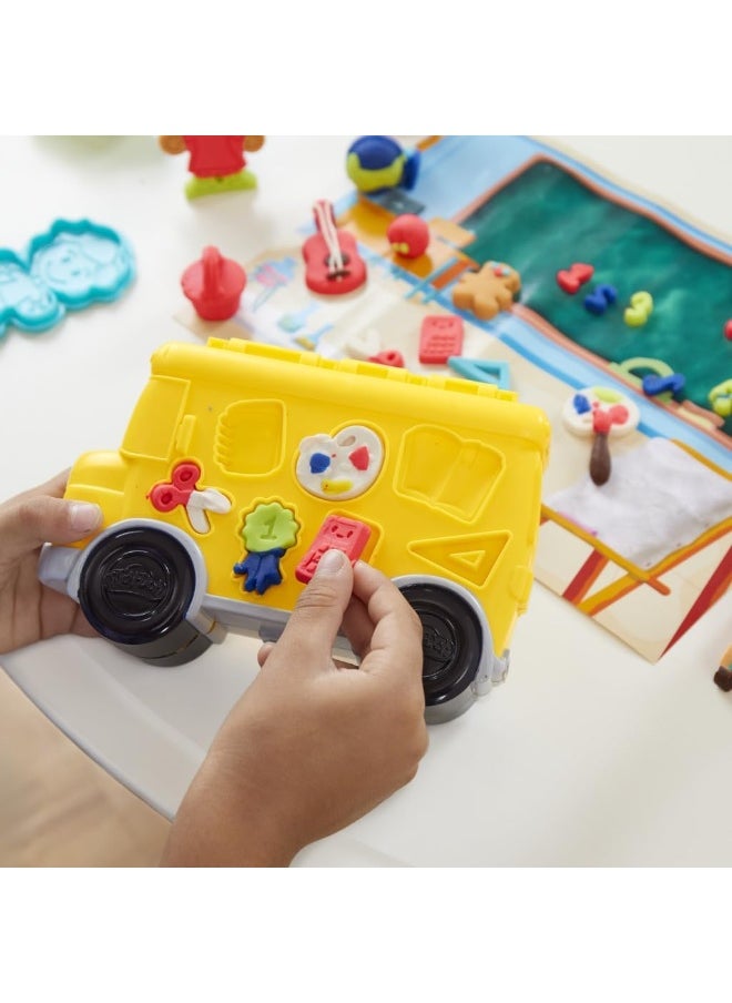 Play-Doh School Day Adventures Playset with Playmat, 15 Tools, 9 Colors, Preschool Toys for 3 Year Olds & Up