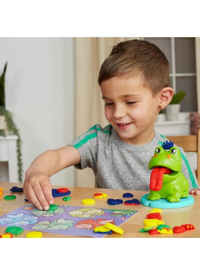 Play-Doh Frog ‘n Colors Starter Set with Playmat, Preschool Toys for 3 Year Old Girls & Boys & Up, Preschool Crafts Frog Toy & 4 Modeling Compound Colors