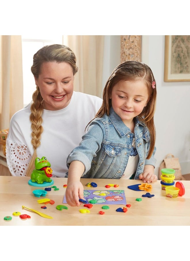 Play-Doh Frog ‘n Colors Starter Set with Playmat, Preschool Toys for 3 Year Old Girls & Boys & Up, Preschool Crafts Frog Toy & 4 Modeling Compound Colors