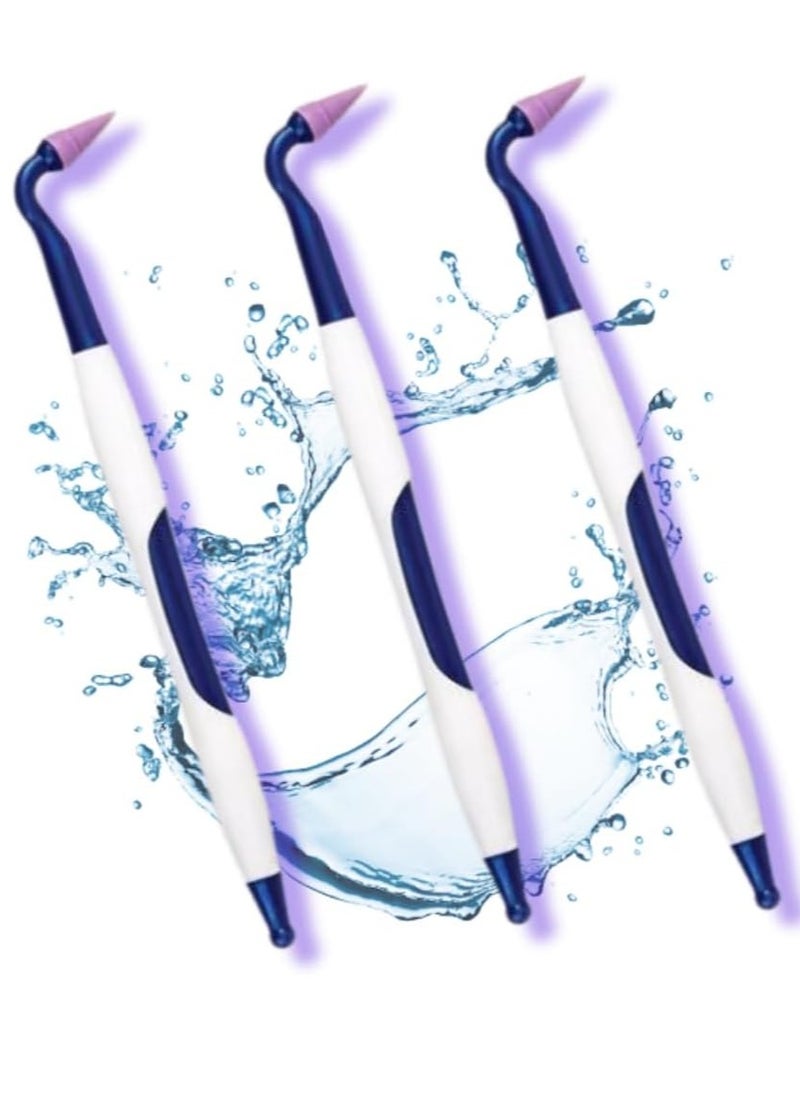 Gum Stimulator - Rubber Tip Gingival Stimulator Dental Tools, Gum Soft Picks Massager with Travel Zipper Pouch- 3 Pack Total