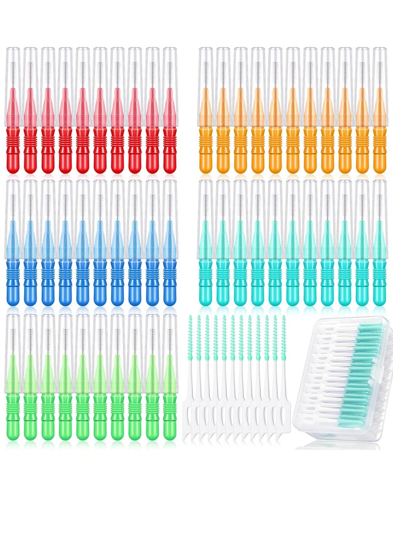 350 Pieces Interdental Brush Tooth Floss Tooth Cleaning Tool Toothpick Dental Tooth Flossing Head Oral Dental Flosser Teeth Soft Dental Picks Refill Dental Flosser Toothpick Cleaners (Mixed Color)