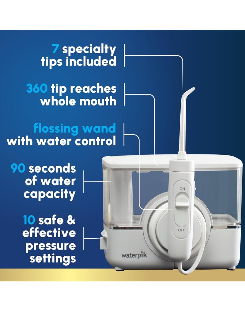 Waterpik ION Professional Water Flosser, Rechargeable and Portable for Teeth, Gums, Braces, 10 Settings, 7 Flossing Tips For Multiple Users And Needs, ADA Accepted, WF-12 White, Packaging May Vary