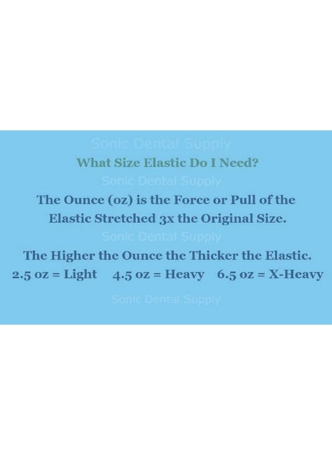 5/16 Inch Orthodontic Elastic Rubber Bands - 100 Pack - Natural Latex , X- Heavy 6.5 Ounce Small Rubberbands, Braces, Dreadlocks Hair Braids, Teeth Gap, Grooming, Crafts - Sonic Dental - Made In Usa