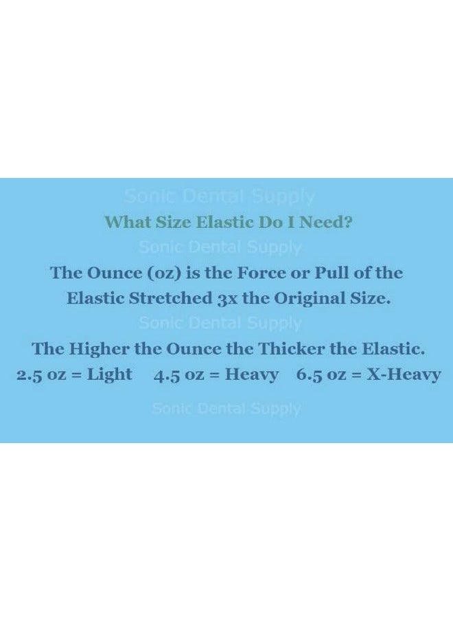 C Elastic Rubber Bands - 100 Pack - Clear Latex Free, Heavy 4.5 Ounce Small Rubberbands, Braces, Dreadlocks Hair Braids , Tooth Gap, Packaging, Crafts - Sonic Dental Supply - Made