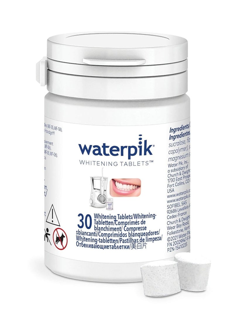 Waterpik Fresh Mint Whitening Refill Tablets (30 Count) – For Use With Waterpik Boost Tip or Waterpik Whitening Water Flosser, Packaging May Vary, WT-30