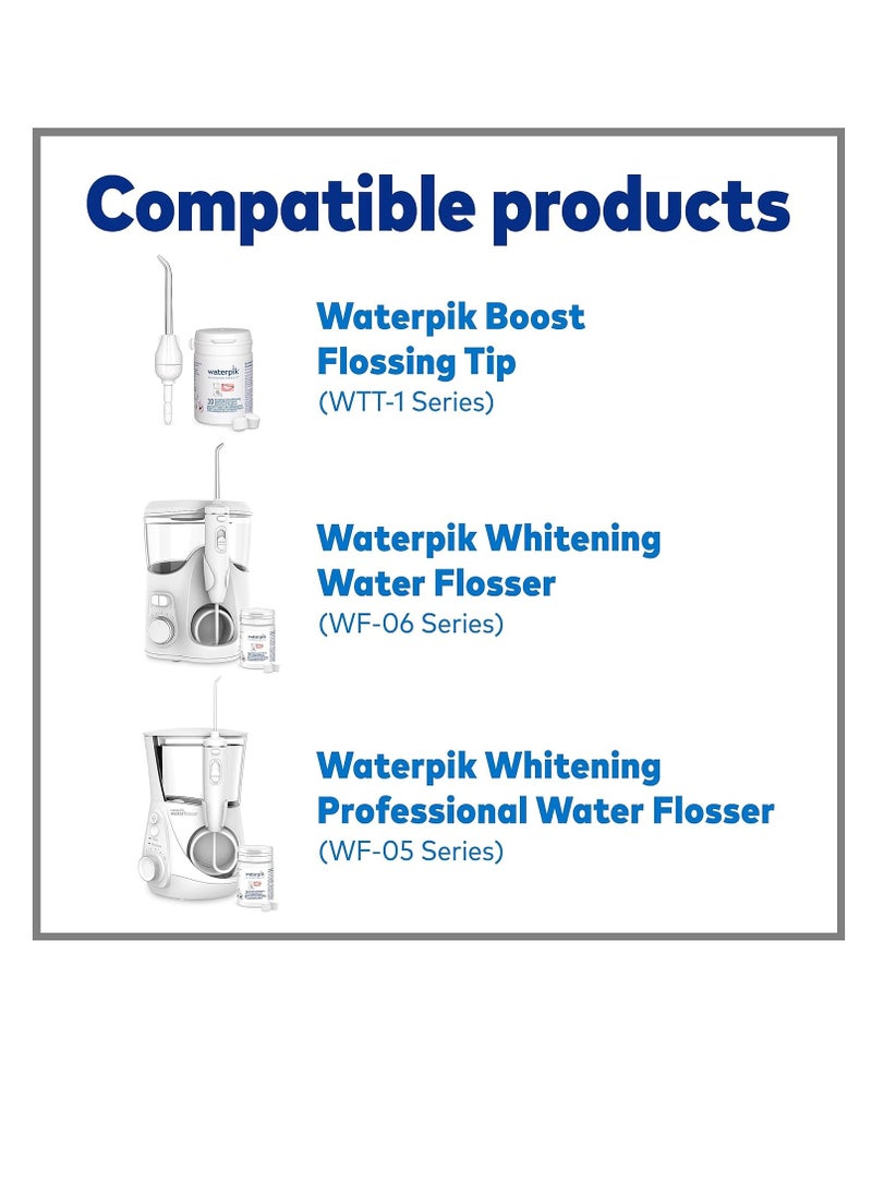 Waterpik Fresh Mint Whitening Refill Tablets (30 Count) – For Use With Waterpik Boost Tip or Waterpik Whitening Water Flosser, Packaging May Vary, WT-30