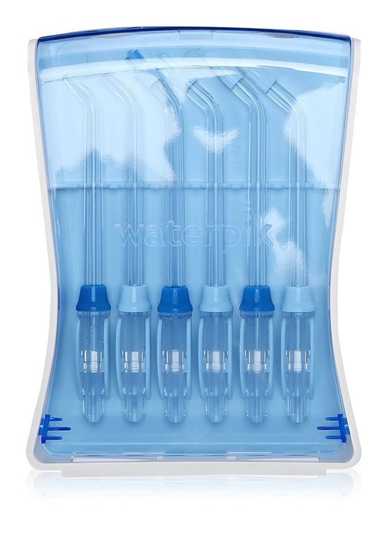 Waterpik Water Flosser Tips Storage Case and 6 Count Replacement Tips, Convenient, Hygienic and Sturdy Storage Case