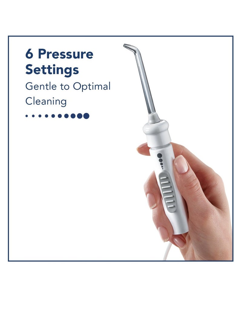 Waterpik Classic Professional Water Flosser, Electric Power With 6 Settings, 3 Flossing Tips, ADA Accepted, White WP-72