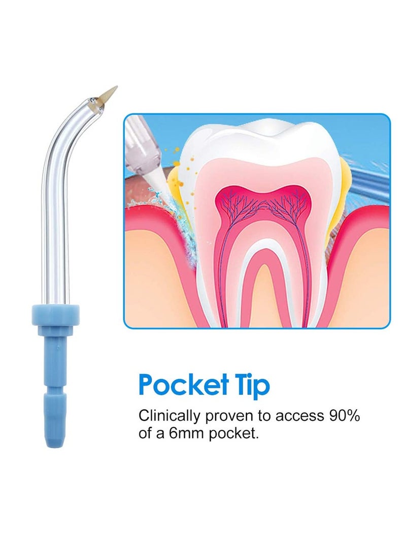 Replacement Periodontal/Pocket Tips Compatible with Waterpik Water Flossers and Other Brand Oral Irrigators (4-Pack)